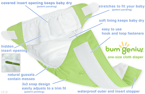 bumGenius! 3.0 One Size Pocket Diaper